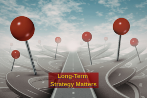 Roadway strategy image showing why long-term goals matter when choosing a VA loan or conventional loan.